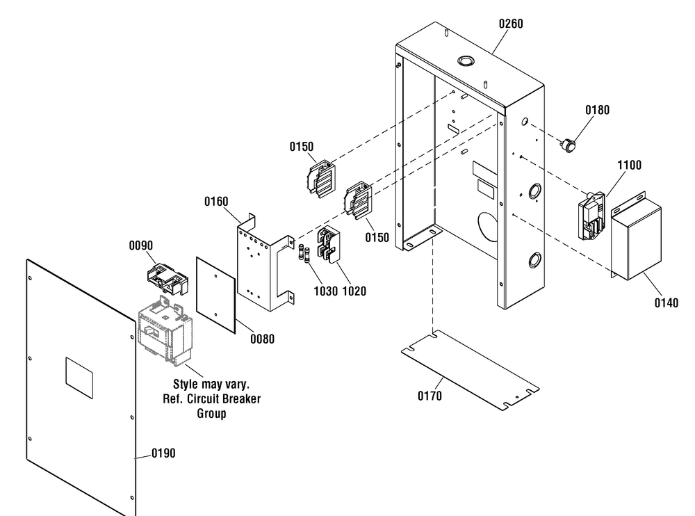 Control Box Group Diagram and Parts List for 076830-04  Briggs and Stratton Generator